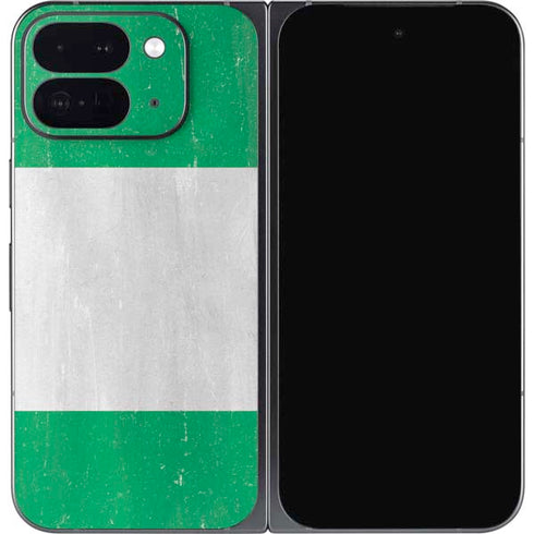Nigeria Flag Distressed Google Pixel 9 Pro Fold Skin